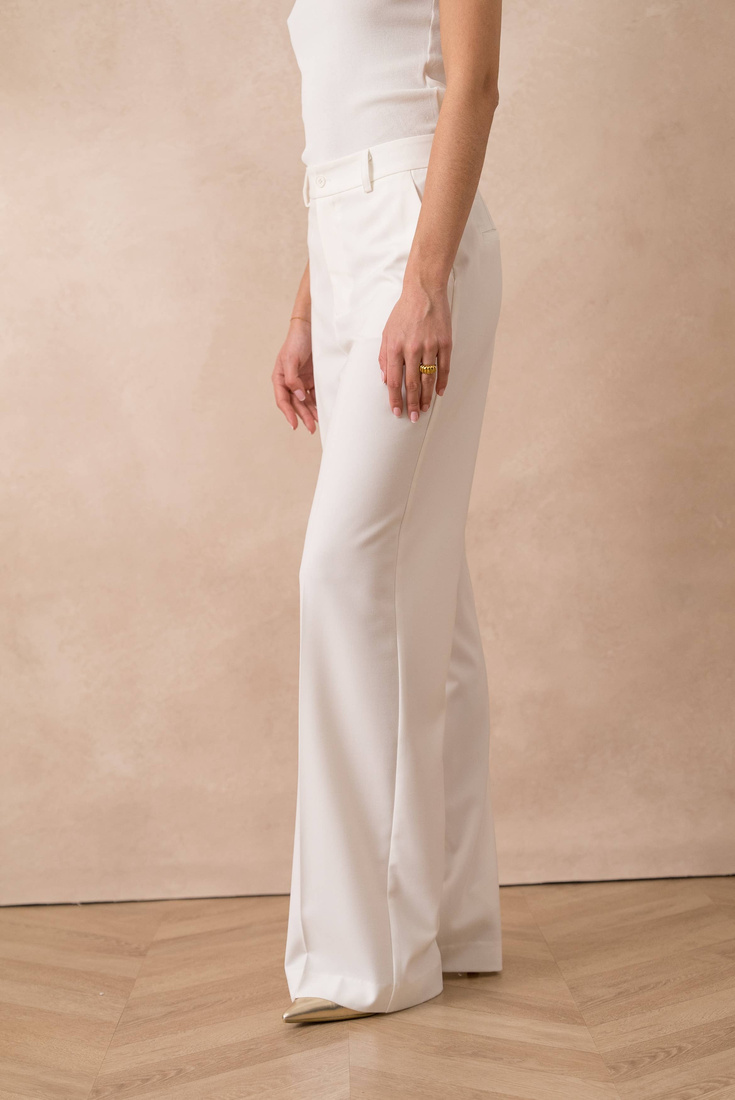 Attentif Paris - Vendita all'ingrosso Pantaloni eleganti - Donna - [Heather] Pantaloni Tailleur a Gamba Larga27