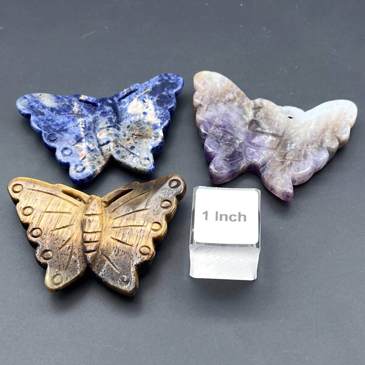 Crystal River Gems LLC - Wholesale Decorative Figurine - Assorted Gemstone Moth Figurines1