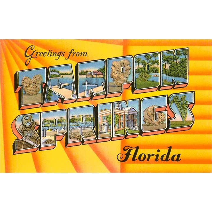Postkarte FL-1271 Grüße aus Tarpon Springs, Florida für den Großhandel von Found Image Press