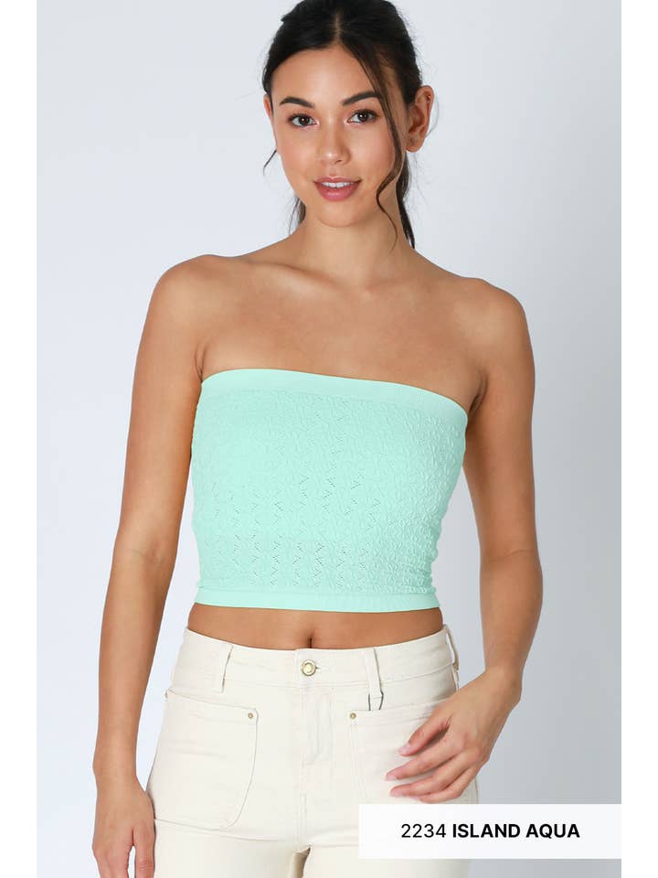 NIKIBIKI - Venta al por mayor Bustier - Mujer - NS8376 - Top de Tubo de Encaje Floral24