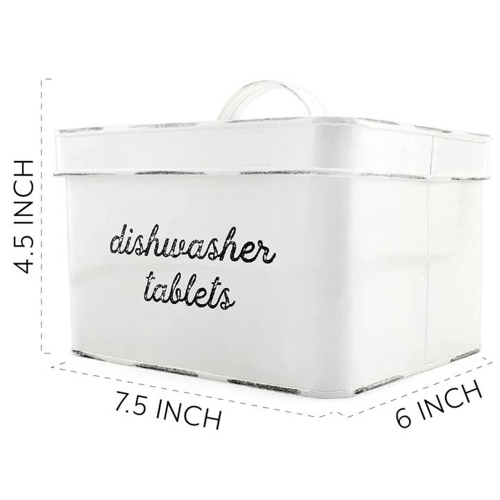 Kurated Korner - Wholesale Kitchen Storage/Organizer - AuldHome Design Enamelware Dishwasher Pod Holder14