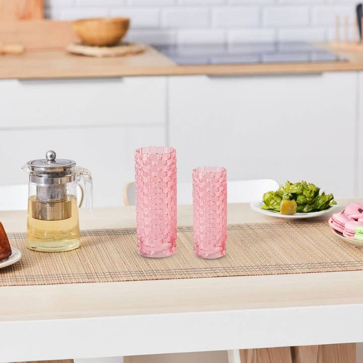 Aria Home - Vente Vases - Collection Fleurine en verre coloré, ensemble de 2 grands vases de table6