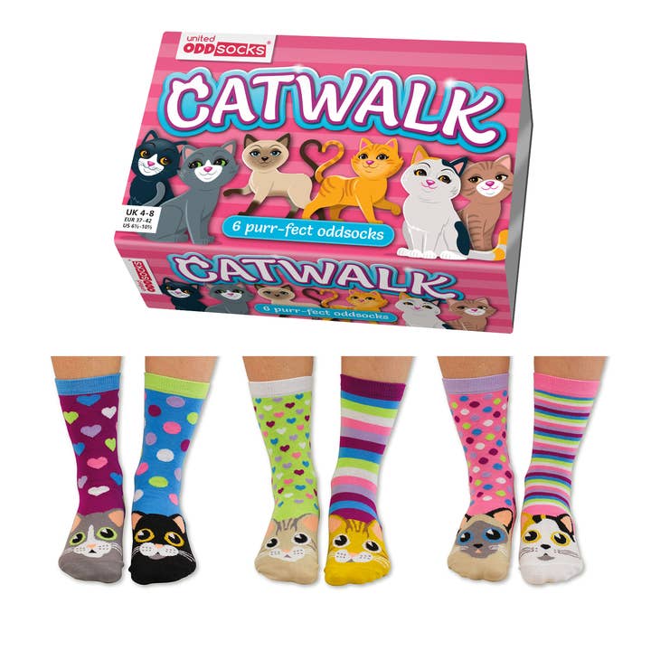 Sock Academy – Engroshandel Strømper - Unisex – CATWALK | 6 Odd Socks Gaveæske - United Oddsocks