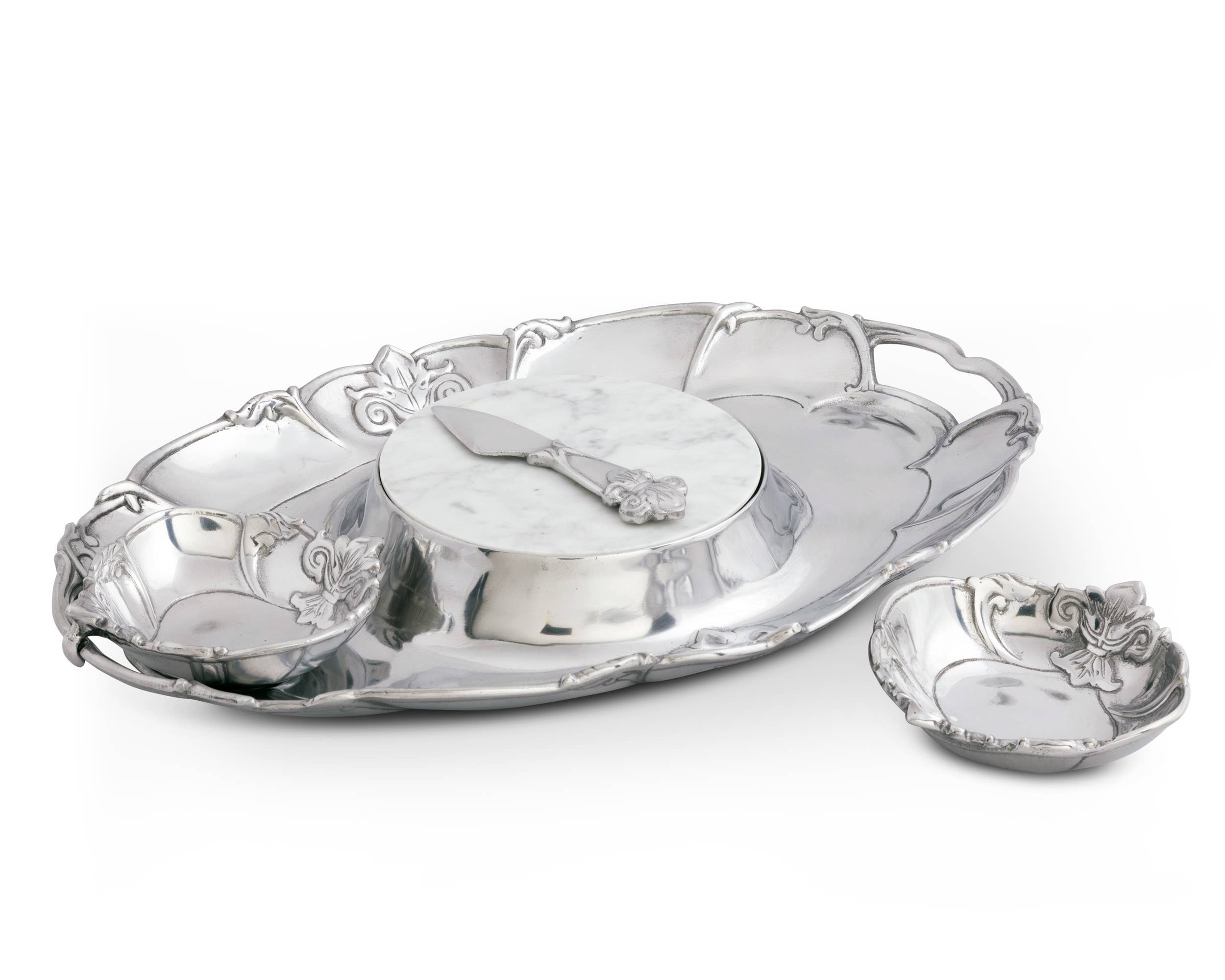 Arthur Court - Wholesale Serving Tray - Fleur-De-Lis Tray Entertainment2