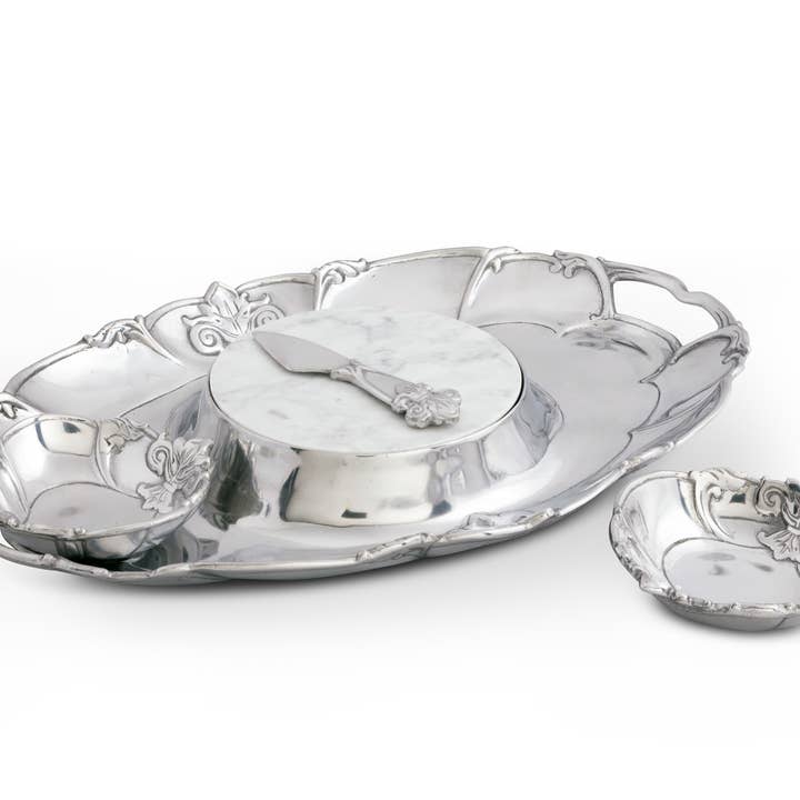 Arthur Court - Wholesale Serving Tray - Fleur-De-Lis Tray Entertainment2