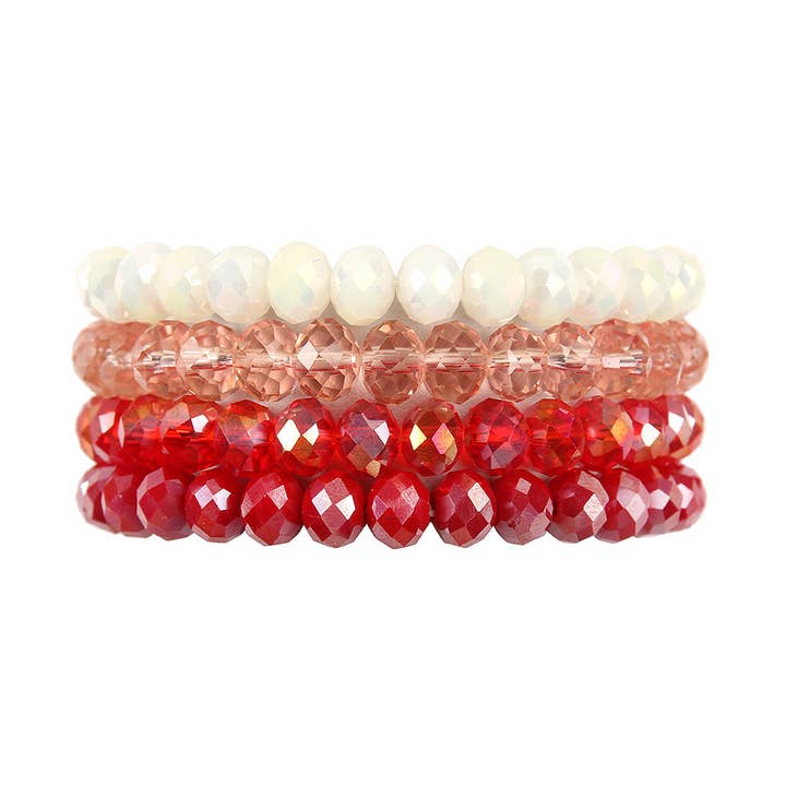 Love and Repeat - Vente Bracelet de perles - BRACELET EXTENSIBLE QUATRE LIGNES DE PERLES DE CRISTAL10