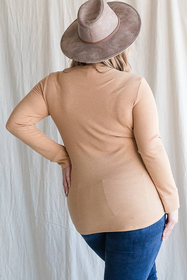 7th Ray - Vente Tunique – femme - [GRANDE TAILLE] Haut Tunique à Manches Longues avec Boutons-Pression T4275XL10