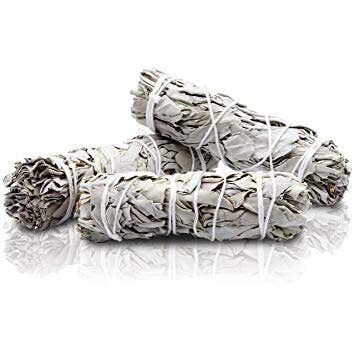 Locally Grown Wrapped Dried White Sage Smudge Sticks for wholesale by Love, Sex, And Magic Co.