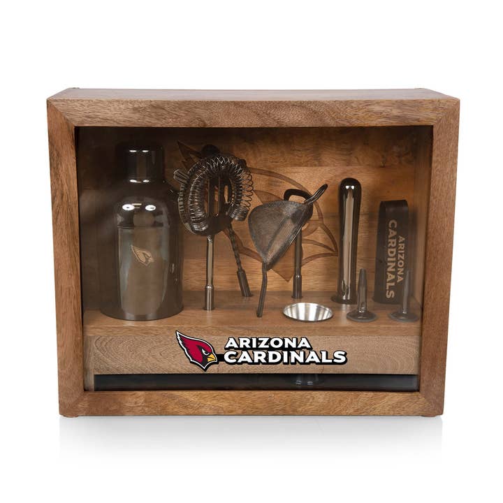 NFL Old Fashioned Bar Set, (Mango Wood) for wholesale by Picnic Time Family of Brands