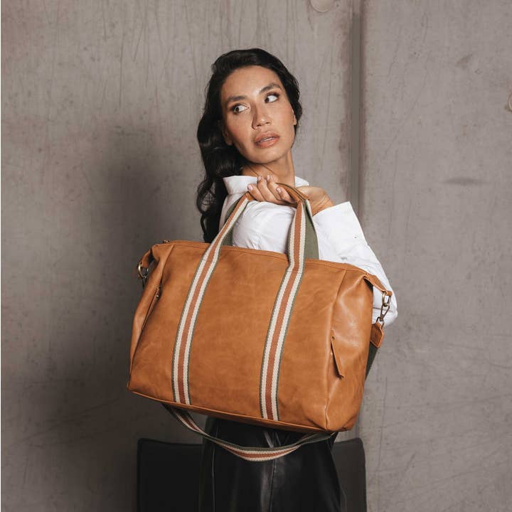 BLACK CAVIAR DESIGNS - Wholesale Weekender Bag - Women's - Tuscany Tan Travel / Work Bag