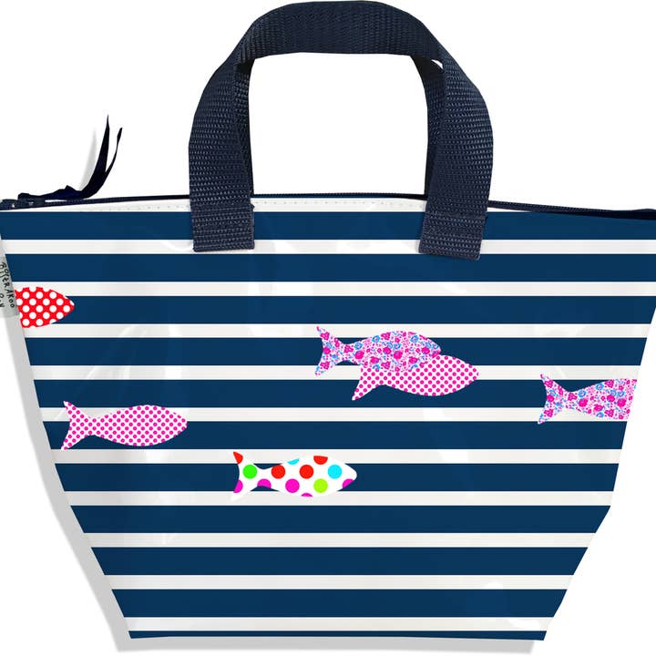 Bolso de niña con cremallera en forma de pez azul para venta al por mayor de BISTRAKOO