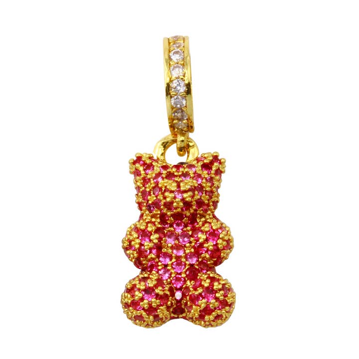 Pave Teddy Charm for wholesale by JTG Jewelry