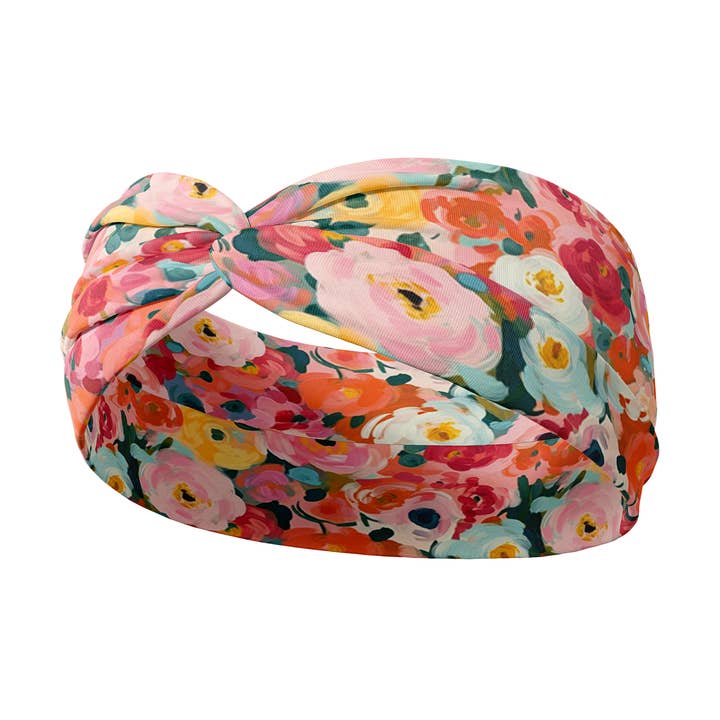 Cece Floral on Blue for wholesale by Lilac Market Headbands