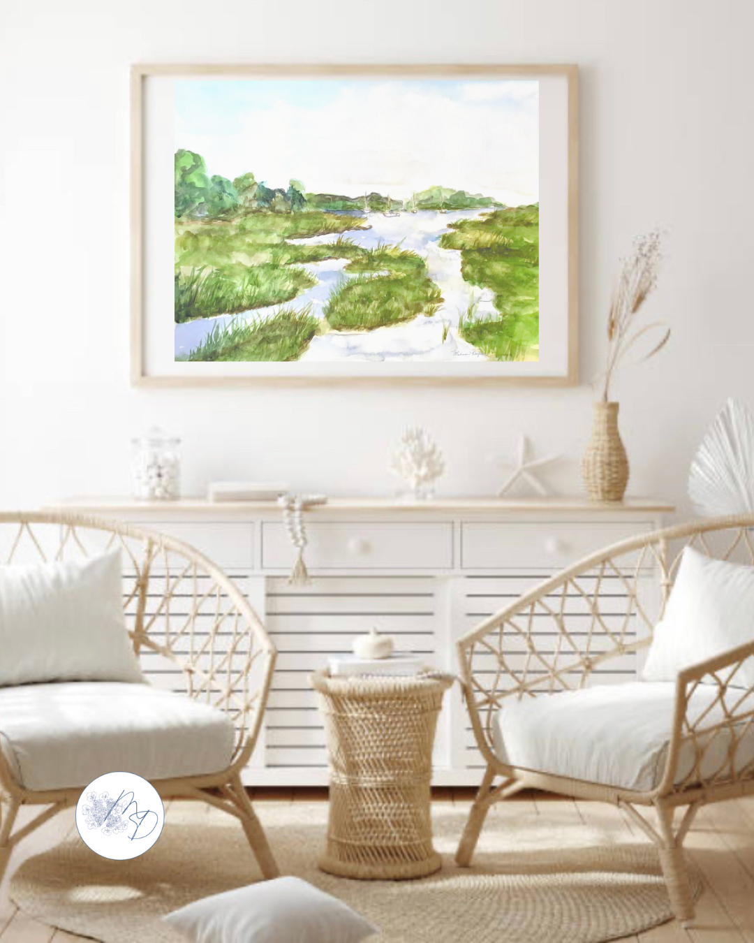 Melissa Dayton Art and Design - Wholesale Gallery Wall Set - Coastal Watercolor Gallery Wall Sets - Curated Giclee Prints3