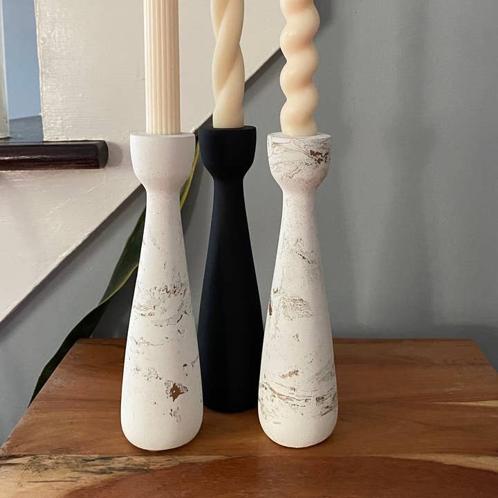 Fancy Concrete - Wholesale Candle Holder - Taper Holder | Candle Holder | Candelabra 9”