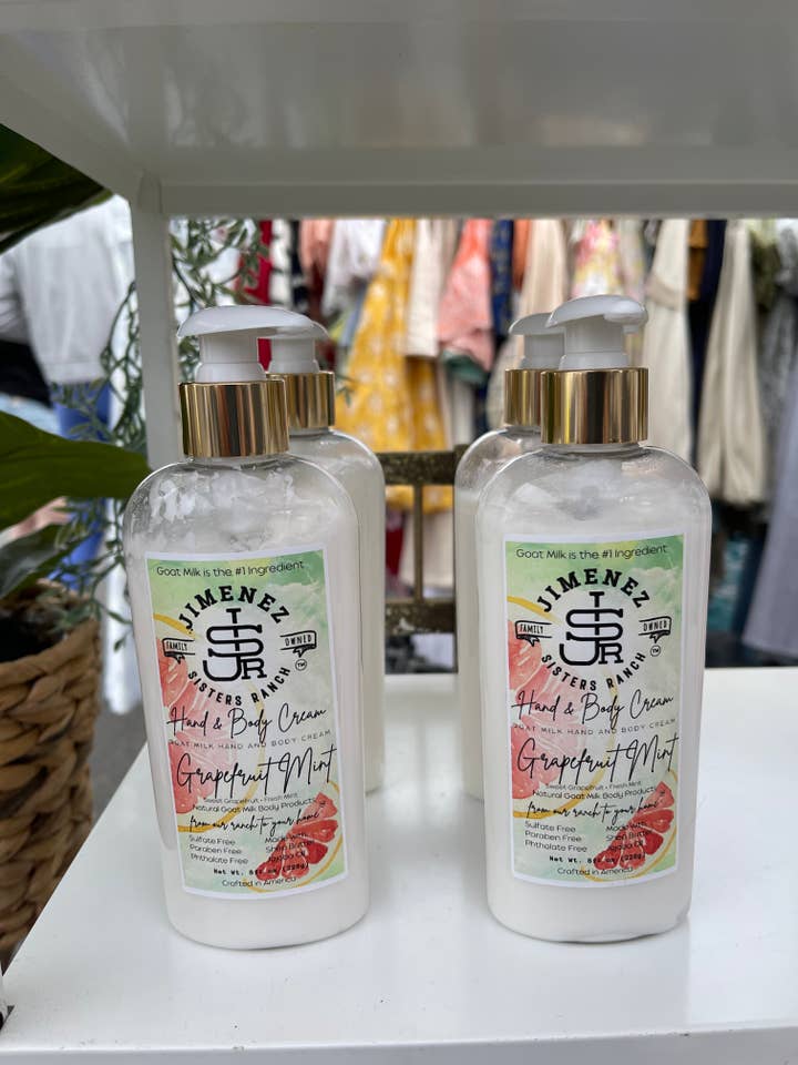 Grapefruit Mint Hand & Body Cream for wholesale by Jimenez Sisters Ranch