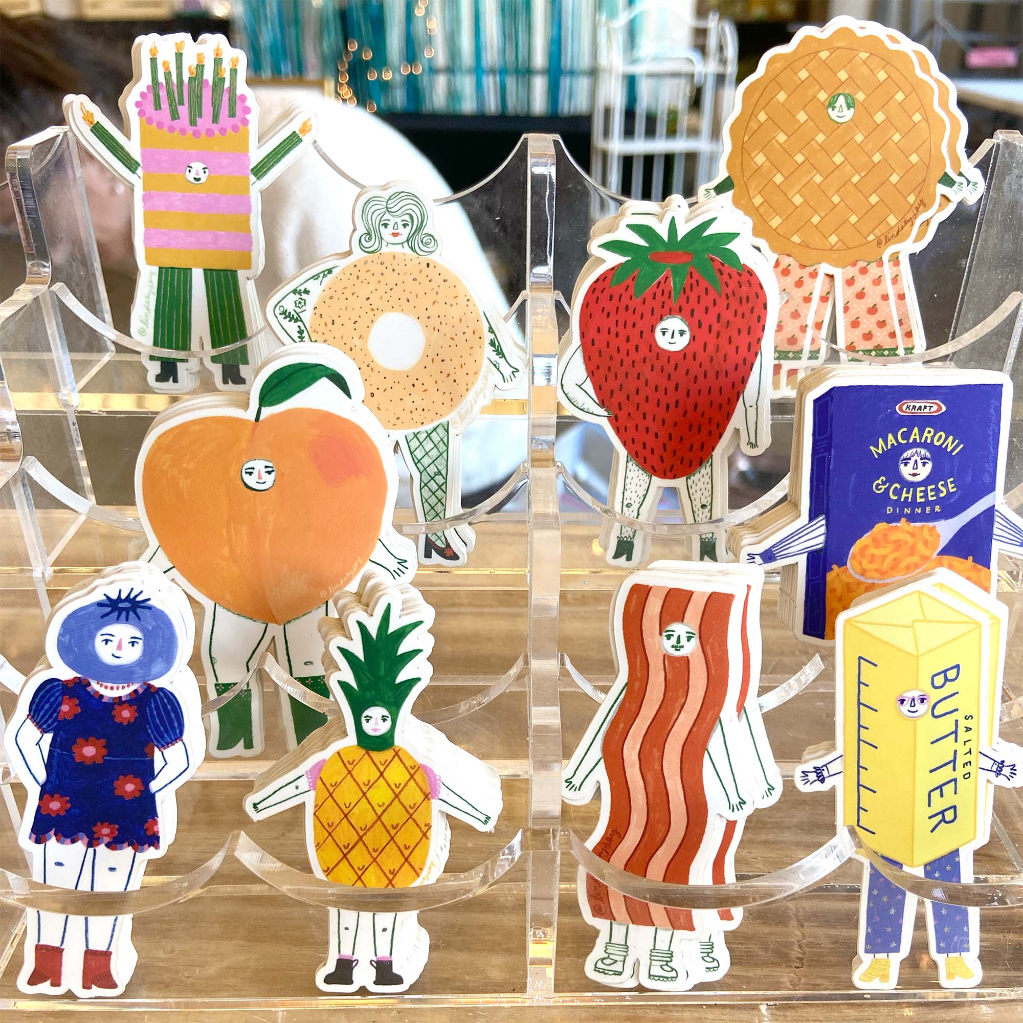 Lindsey Day Studio - Vente Autocollant - Autocollant Maggie Mac N' Cheese, Autocollant drôle, Autocollant alimentaire8