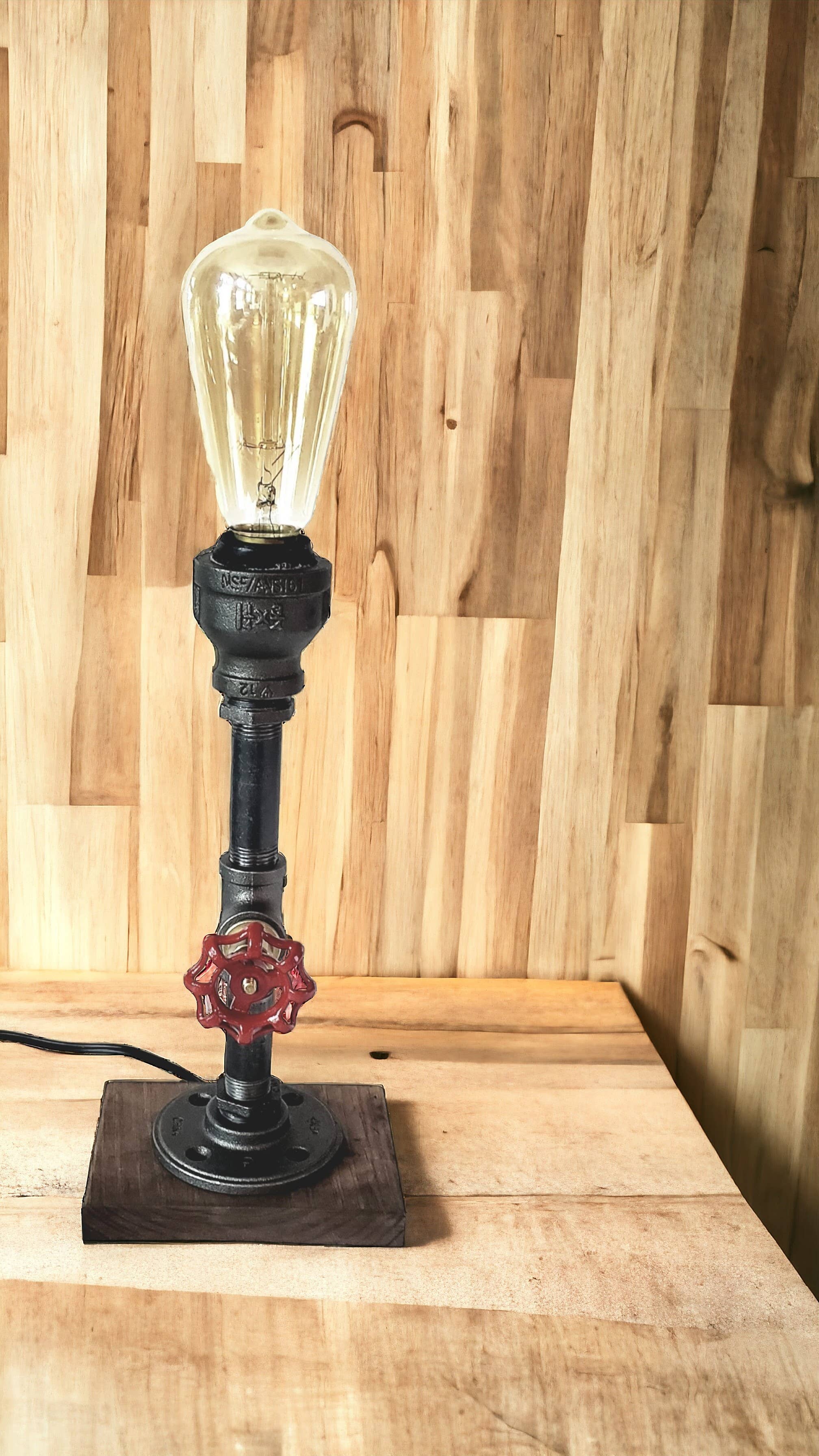 Mr. Willies Lighting - Wholesale Accent/Desk Lamp - Edison Straight Up with Valve On/Off Switch1