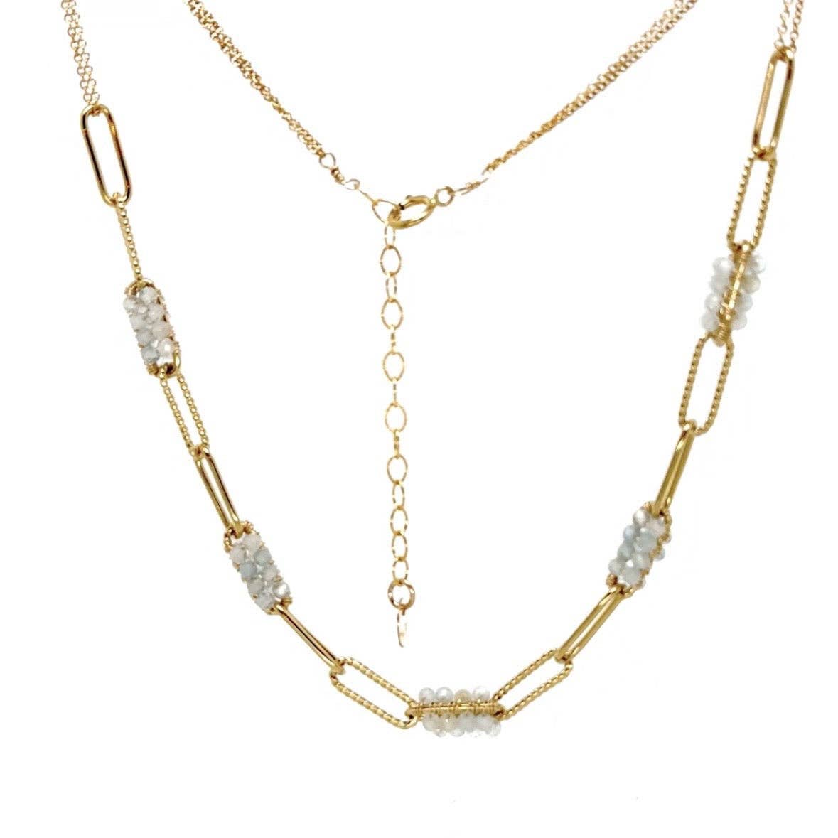 Mabel Chong - Wholesale Beaded/Pearl Necklace - Polina Necklace -Sapphire0