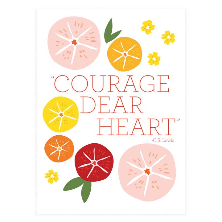 Cartão Coragem Querido Coração por atacado de Potluck Press
