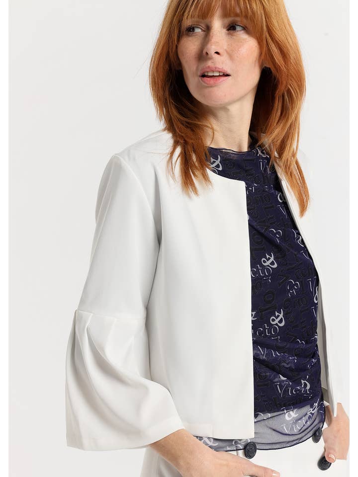 Leere V&LUCCHINO - Offene Jacke mit Rüschen an den Ärmeln für den Großhandel auf Faire2