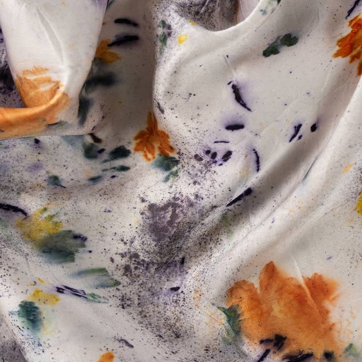 DYE KWEEN - Wholesale Bedding Pillowcase/Sham - Floral Botanically Dyed Silk Pillowcase5