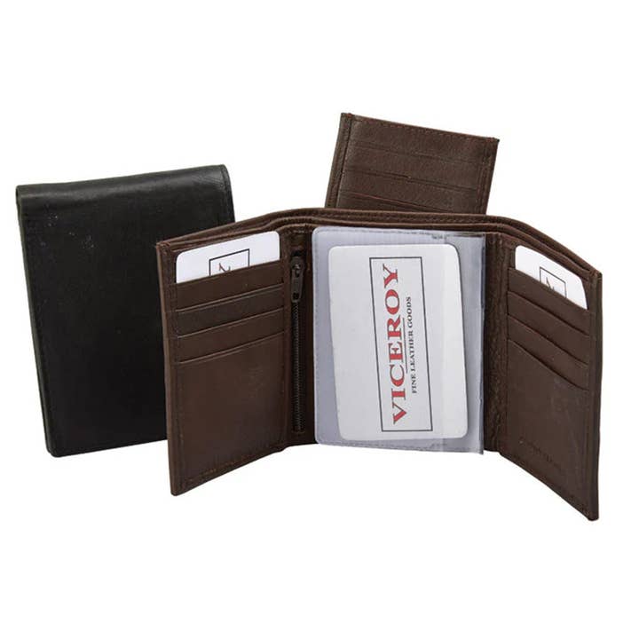 Læder Tre-fold Pung - 5637 for engroshandel hos Viceroy Leathers