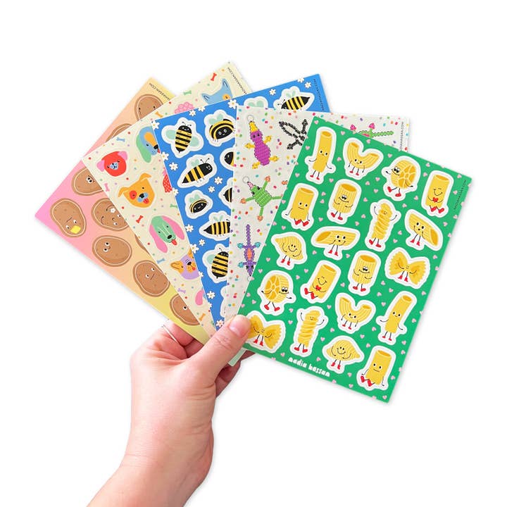 Nadia Hassan - Wholesale Sticker - Pasta Pals 5x7 Sticker Sheet1