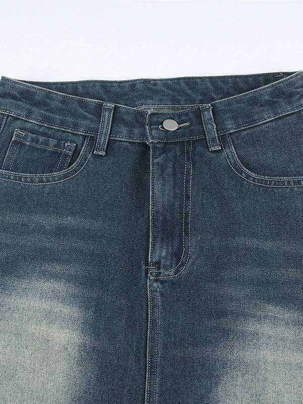 BLUE A-Line High Waisted Fringed Gradient Split-Joint Skirts for wholesale on Faire9