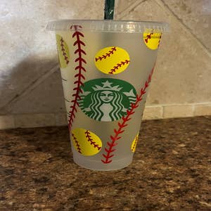 Softball Starbucks Cold Cup