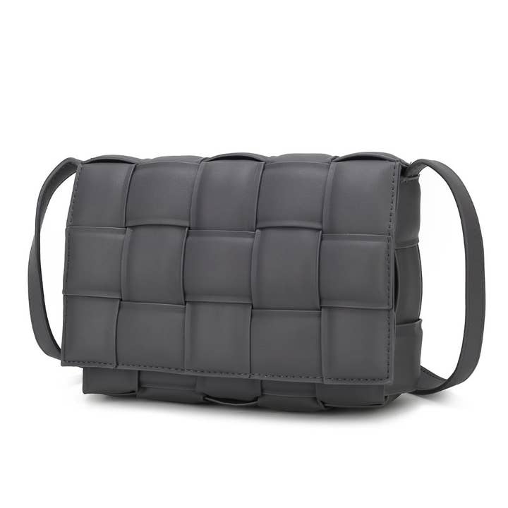 Ginger Woven Vegan Leather Women’s Shoulder Bag by Mia K for wholesale by MKF Collection