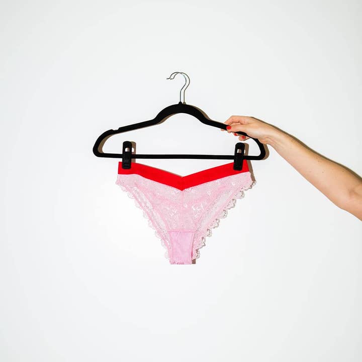 The Picot Lace V-Brazilian- Baby Pink for wholesale by Lemonade Dolls