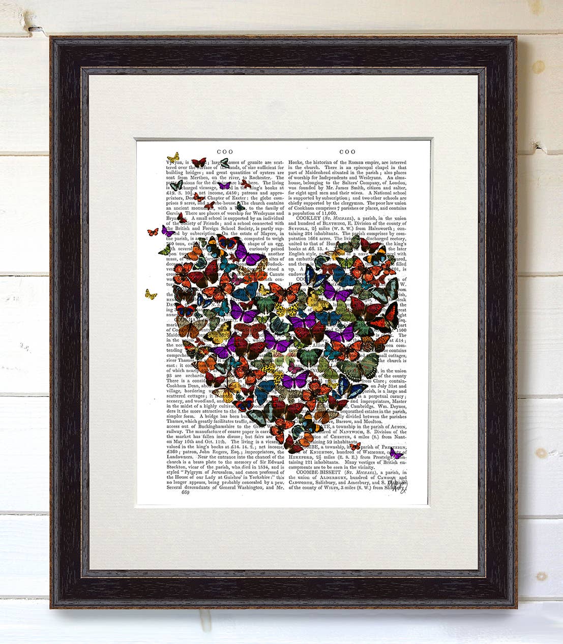 FabFunky Ltd - Wholesale Art Print - Butterfly Heart, Valentine Book Print Art Print Wall Art4