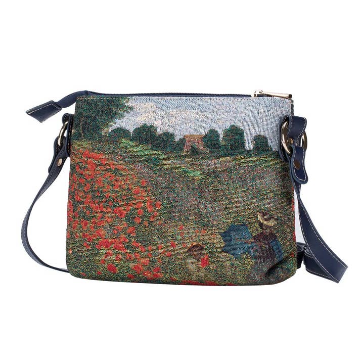 XB02-ART-CM-POPFL | CLAUDE MONET POPPY FIELD SAC À BANDOULIÈRE SAC À MAIN pour la vente par SignareArt