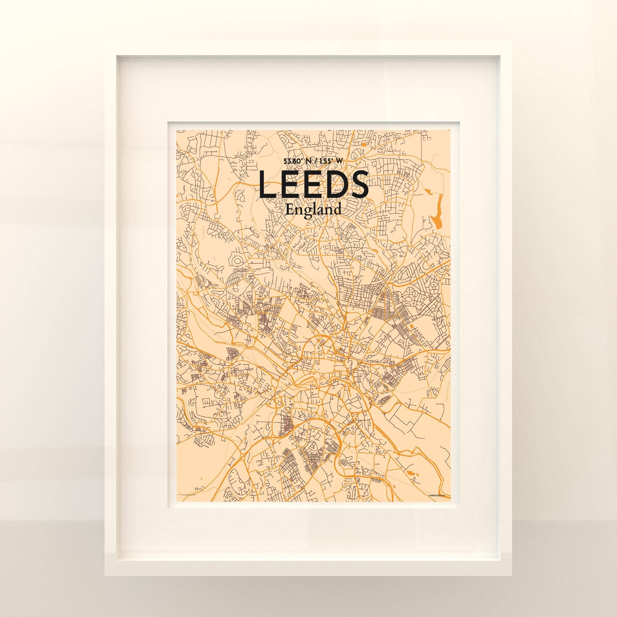 OurPoster.com – wholesale Poster – Leeds karta affisch53