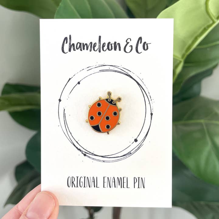 Ladybug (Ladybird) Enamel Pin Badge for wholesale by Chameleon & Co