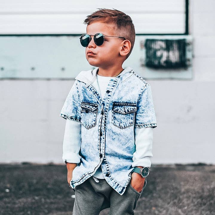 DENIM À MANCHES COURTES ORIGINAL pour la vente par LENOX JAMES