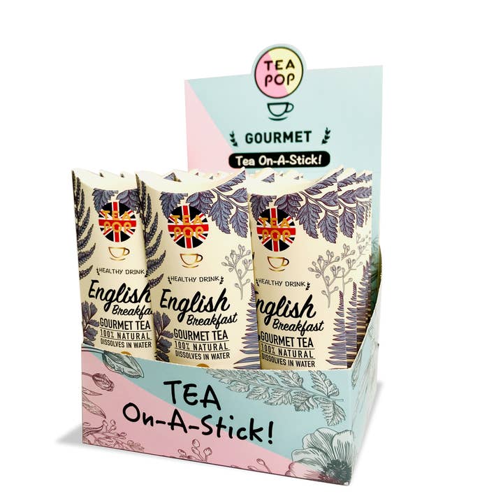 Northern Tea Company – Großhandel Gesundheits-/Entgiftungstee – English Breakfast Gourmet TEE am Stiel! (20x Sticks Tablett)