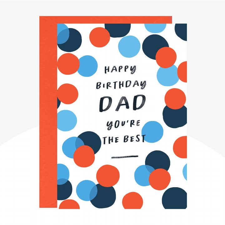 Tarjeta de cumpleaños con estampado de neón de Dotty Day para venta al por mayor de Lottie Simpson