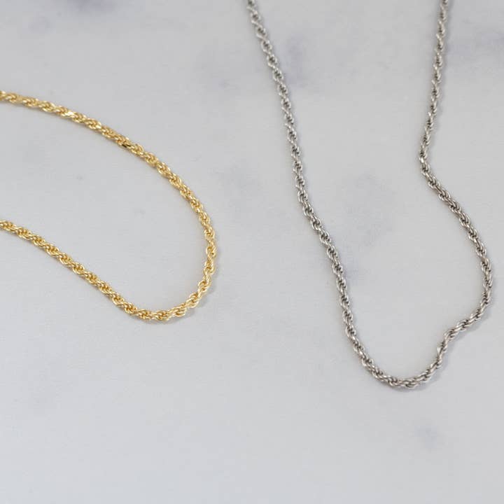 Sami Jewels - Wholesale Link & Chain Necklace - Thin Rope Chain