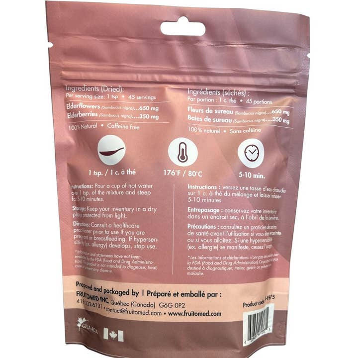 Fruitomed Inc. - Wholesale Health/Detox Tea - Dried elderflower and elderberry tea