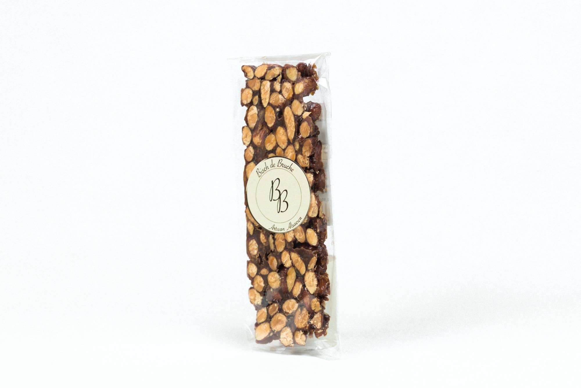 Bisch de Bruche - Wholesale Nougat - 100% Honey Black Nougat (plain almond with almonds) 100g