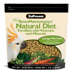 Petdropshipper - Wholesale Pet Food - Not Cat/Dog - ZuPreem Natural Bird Food Large Parrots 1ea/3 lb1