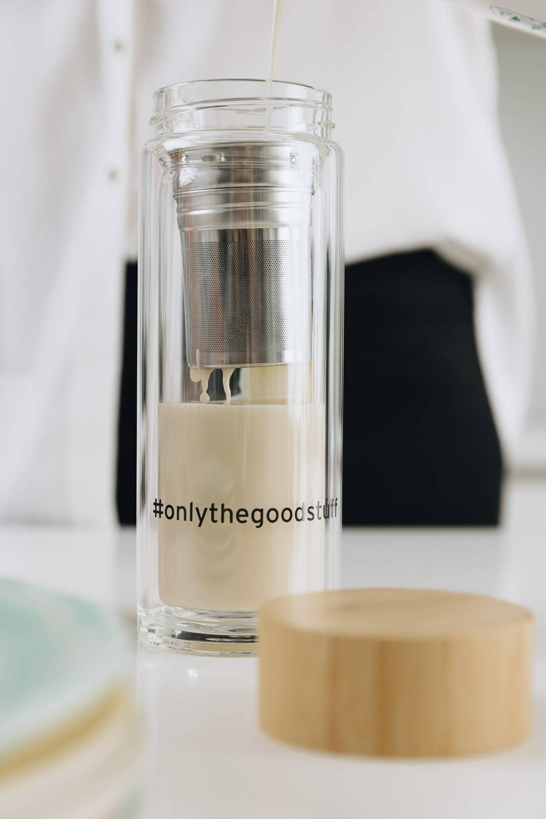 Prana Chai - Wholesale Tea Strainer/Infuser - Prana Chai Double-Wall Insulated Glass Cold Brew Infuser7