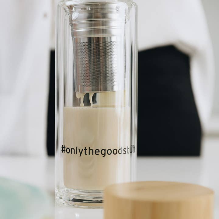 Prana Chai - Wholesale Tea Strainer/Infuser - Prana Chai Double-Wall Insulated Glass Cold Brew Infuser7