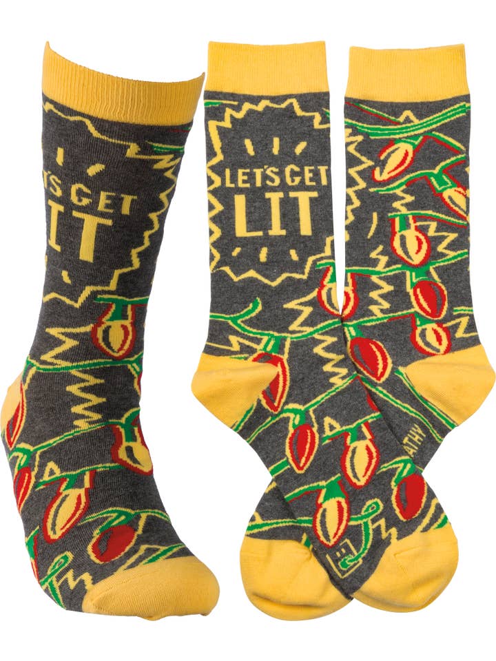 Primitives by Kathy - Wholesale Socks - Unisex - Let's Get Lit Socks