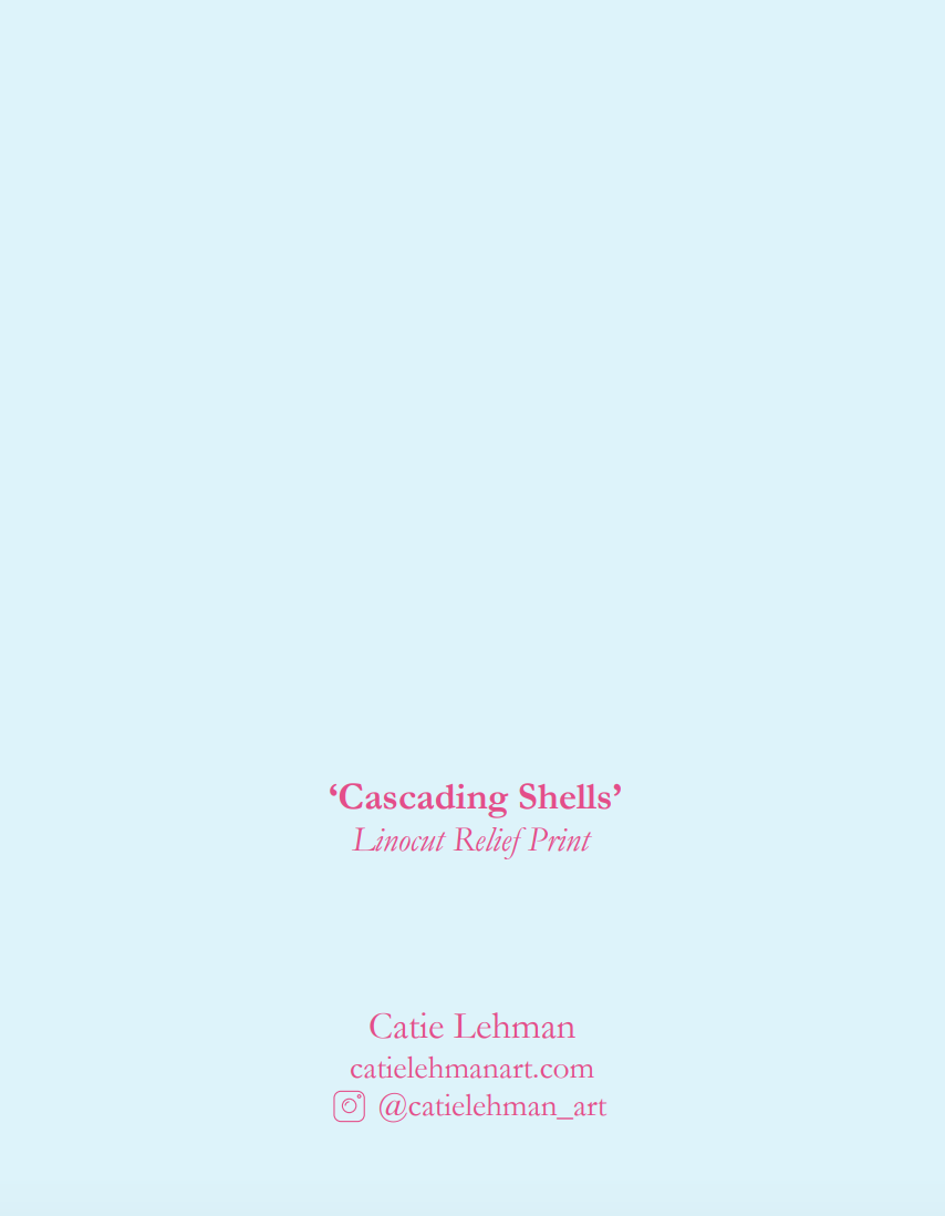 Catie Lehman Art & Design - Wholesale Everyday Greeting Card - 'Cascading Shells' Greeting Card 1