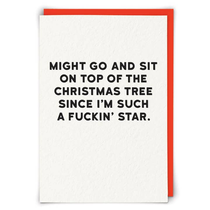 Xmas Tree Greeting Card for wholesale by Redback Cards UK