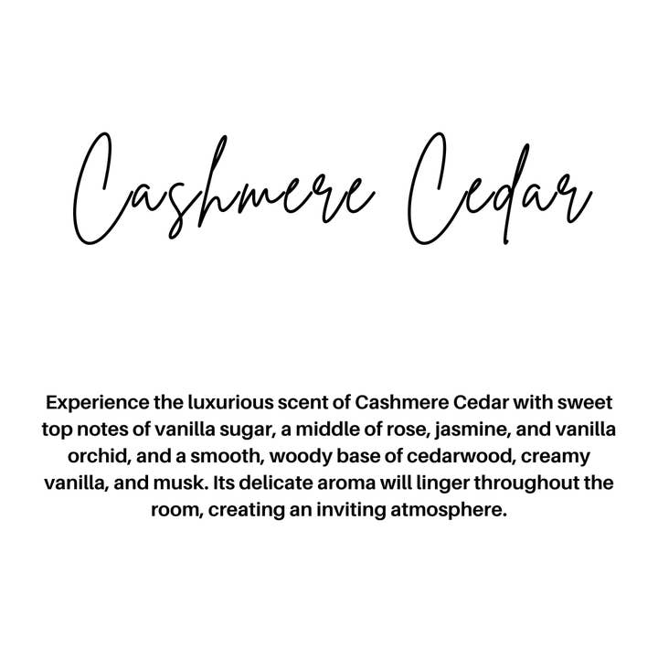 Hollowood Home and Candle - Wholesale Jar/Filled Candle - CASHMERE CEDAR | HOLIDAY CANDLE | 100% SOY WAX | 8 OZ
