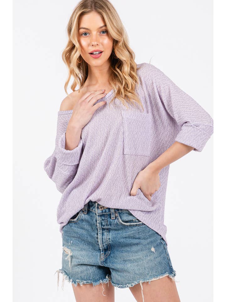 Ces Femme USA – wholesale Knit top – Women's – Dolman 3/4 Sleeve Knit Top / TY12894SA